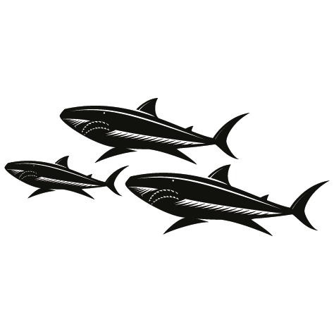 Sticker famille Requins